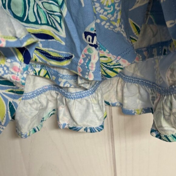 Lilly Pulitzer Jessalynn Romper Blue Peri Lapis Lantern L EUC - Picture 7 of 16